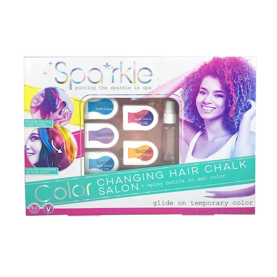 Bright Stripes Spa*rkle Color Changing Hair Chalk Set